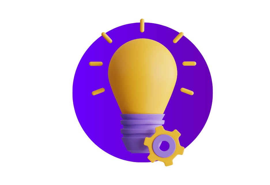 £D graphic of a Lightbulb