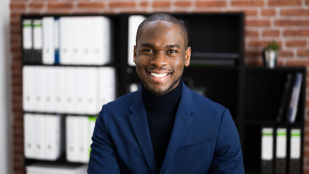 man smiling at camera