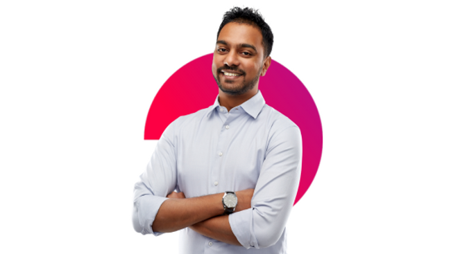 Professional man in shirt with arms crossed