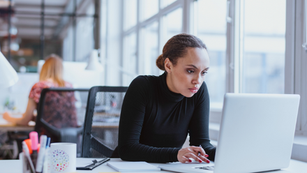 Professional woman on laptop